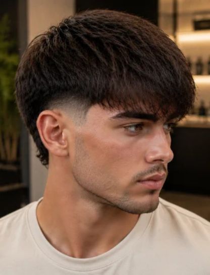 Straight Hair Burst Fade Fringe