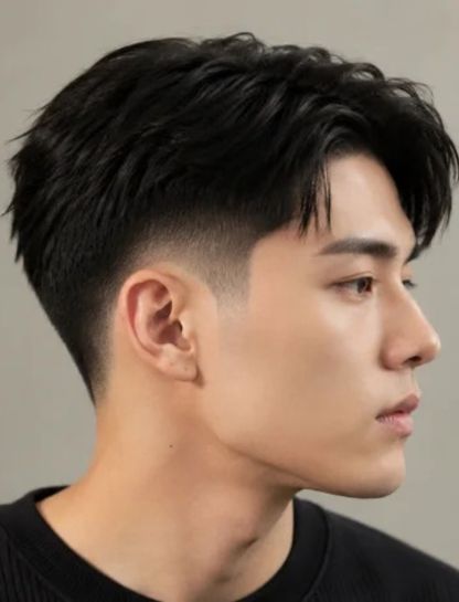 Straight Hair Low Burst Fade