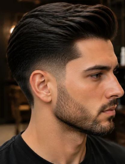 Taper Burst Fade Comb Over