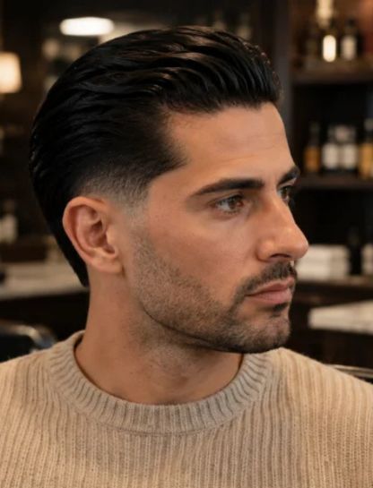 Taper Burst Fade Slick Back