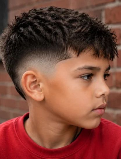 Textured Crop Burst Fade