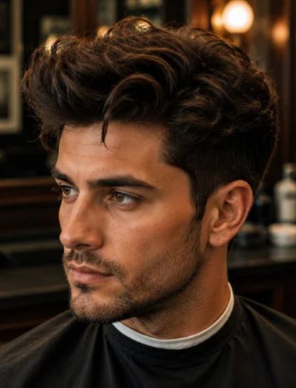 Wavy Quiff Haircut