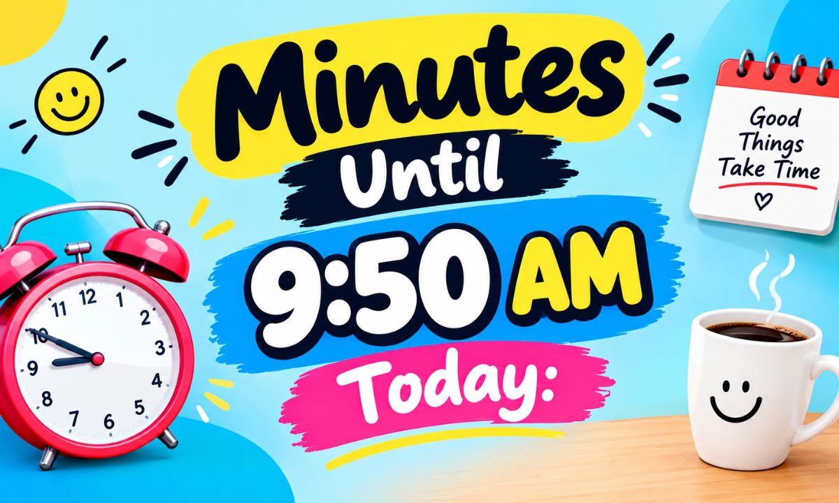 Minutes Until 9:50 AM Today: Live Countdown and Time Left